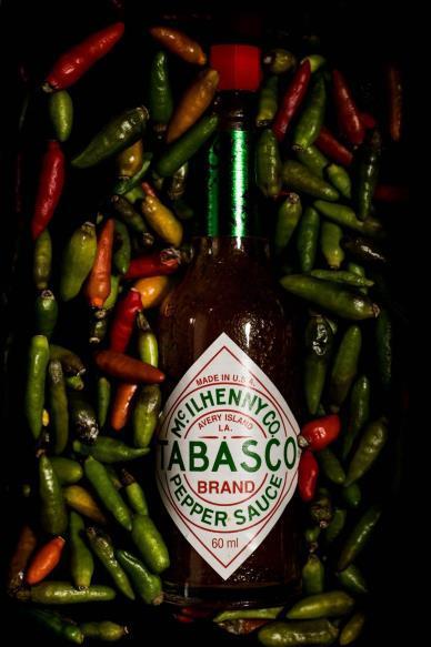 une bouteille de piment